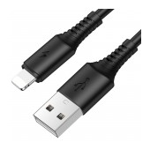 Data Cable Borofone BX47 Coolway USB to Lightning 2.4A 1m Black