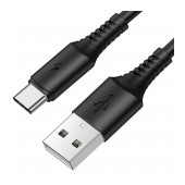 Data Cable Borofone BX47 Coolway USB to USB-C 3.0A 1m Black