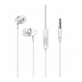 Hands Free Borofone BM21 Graceful Stereo 3.5 mm White with Micrphone and Operation Control Button