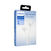 Hands Free Philips in-Ear Stereo 3.5mm TAE4105WT/00 White With Microphone