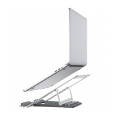 Tablet Holder Hoco PH37 Excellent Compatible with Portable Devices and Laptops with Folding Capability Silver