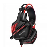 Stereo Gaming Headphone Borofone BO101 Racing with 3.5mm Connector and LED Light Black-Red