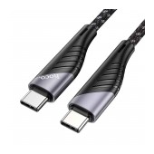 Data Cable Hoco U95 Freeway USB-C to USB-C Fast Charging 3.0A PD 60W 20V Black 1.5m