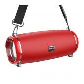Wireless Speaker Hoco HC2 Xpress TWS Red V5.0 2X5W, 2400mAh, IPX5, Microphone, FM, USB & AUX Port, Micro SD and LED Light