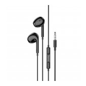 Hands Free Hoco M1 Max Original Crystal Earphones Stereo 3.5mm Black with Micrphone and Operation Control Button