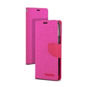 Book Case Goospery Canvas Diary for Apple iPhone 13 Pro Pink