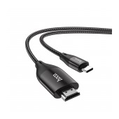 Data Cable Hoco UA13 USB-C to HDMI 4K ULTRA HD 2m Grey