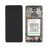 Original LCD & Digitizer Samsung SM-A725F Galaxy A72 White GH82-25541D with Battery EB-BA426ABY