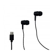 Hands Free Media-Tech Magicsound Earphones Stereo USB-C Black with Micrphone and Operation Control Button 1.2m