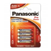 Battery Alkaline Panasonic Alcaline Pro Power LR03PPG/4BP size AAA 1.5V Pcs, 4