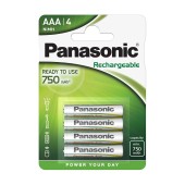 Rechargeable Battery Panasonic size AAA HHR4MVE/4BC 750 mAh 1.2V  Τεμ. 4