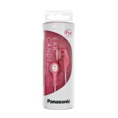 Hands Free Panasonic Stereo Earbud RP-HV21E-P 3.5mm Pink With Clip1.2m No Mic