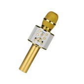 Wireless Microphone Hoco BK3 Cool sound V.4.2 Gold with Karaoke Function and Micro SD Card