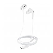 Hands Free Hoco M1 Pro Original Series Earphones Stereo USB-C White with Micrphone and Operation Control Button