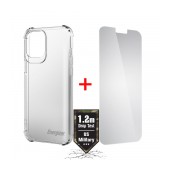 Case Shockproof TPU 1.2m Energizer with Tempered Glass for Apple iPhone 12 / 12 Pro Transparent