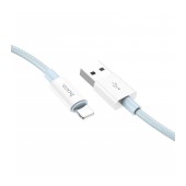 Data Cable Hoco X68 True Color  USB το Lightning 2.4A με Nylon Braid Blue 1m