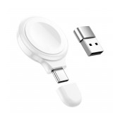 Charger Hoco Hoco CW36  iWatch 6/5/4/3/2/1/SE USB-C 5V/0.4A 2W White