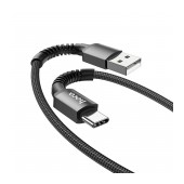 Data Cable Hoco X71 Especial 3A USB σε USB-C With TPE Connectors and Braided Cable Black 1m