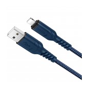 Data Cable Hoco Hoco X59 Victory USB το Lightning 2.4A With TPE Connectors and Braided Cable Blue 1m