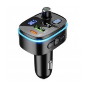 Car Charger Hoco E62 Fast PD20W+QC3.0 20W with Wireless FM Transmitter and 2xUSB Ports 1χUSB-C Led