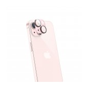 Flexible Lens Film Hoco 3D Metal Frame for Apple iPhone 13 / 13 Mini Pink