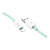 Data Cable Hoco X68 True Color  USB το Lightning 2.4A με Nylon Braid Green 1m