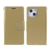 Book Case Goospery Sonata Diary Case for Apple iPhone 13/ iPhone 14 Gold