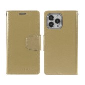 Book Case Goospery Sonata Diary Case for Apple iPhone 13 Pro Gold