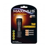 Flashlight Aluminium Maximus 3W Led Flashlight IPX4 100 Lumens Distance 96m Black