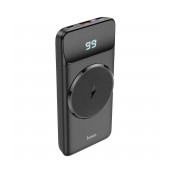 Power Bank Hoco J76 Bobby Magnetic 10000mAh with Wireless Charging and Phone Holder with USB-A and USB-C Black