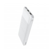 Power Bank Hoco J72 Easy 10000mAh with 2x USB-A and Illuminated Battery Indicator White