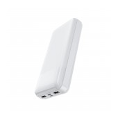 Power Bank J72A Easy 20000mAh with 2x USB-A and Illuminated Battery Indicator White