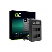 Charger Green Cell ADCB20 AHBBP-501 for GoPro AHDBT-501, Hero 5 Hero 6 Hero 7 HD with Display Black Edition Edition (4.35V 2.5W 0.6A)