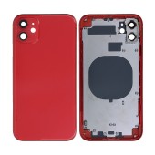 Middle Cover Frame and Battery Cover with Camera Lens and Outer Keys for Apple iPhone 11 Red