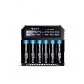 EiZfan X6 Battery Charger with display for Batteries from 10340 to 26650 and AAA / AA / A / SC / C 6 positions