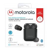 Bluetooth Hands Free Motorola Vervebuds 120 In-ear TWS IPX6 USB-C  Black Compatible  Alexa, Siri και Google Assistant