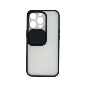 Case Goospery Camera Slide Peach Garden Bumper  for Apple iPhone  iPhone 13 Pro Transparent Black