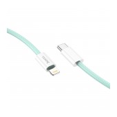 Hoco X68 PD True Color Braided USB-C connection cable in Lightning 20W Green 1m