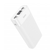 Power Bank Hoco J85 Wellspring 20000mAh with Dual USB-A Output and Display White