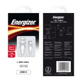 Energizer Bicolor 2.4A USB-C 1.2m Connection Cable White