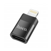 Hoco UA17 USB2.0 Lighting Adapter in USB-C Black