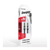 Energizer C130JIBK 3.5mm Male Audio Connection Cable to 3.5mm Male 1.5m Black