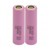Rechargeable Industrial Type Battery, Samsung INR18650-30Q 3.7V 3000mAh 15A 2pcs with Storage Box