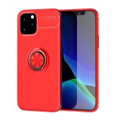 Case Ancus Autofocus Shockproof with Ring Holder για Apple iPhone 12 / iPhone 12 Pro Red