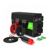 Green Cell Car Power Inverter Converter INV16 12V to 12V to 230V 500W/1000W connected to both the cigarette lighter and directly to the battery
