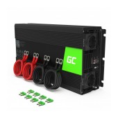 Green Cell Car Power Inverter Converter INV10 12V to 230V 2000W/4000W connected to both the cigarette to the battery
