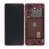 Original LCD with Digitizer Samsung SM-G780F Galaxy S20 FE Red GH82-24220E