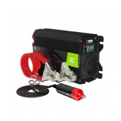 Green Cell Car Power Inverter Pro INVGC02 24V to 230V 300W/600W With Possibility to Connect to Cigarette Lighter and Battery