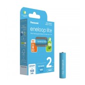 Rechargeable Battery Panasonic eneloop lite BK-4LCCE/2BE 550 mAh size AAA Ni-MH 1.2V Τεμ. 2 New Package