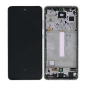 Original LCD with Digitizer with Frame Samsung SM-A528B Galaxy A52s 5G White GH82-26861D